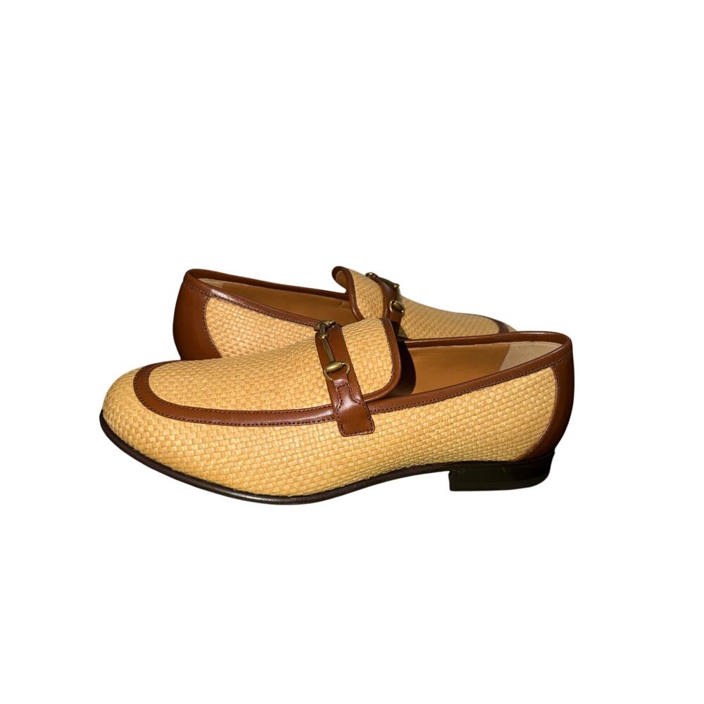 Gucci NWB Beige and Brown Men's Slip-On Loafers - Picture 3 of 11